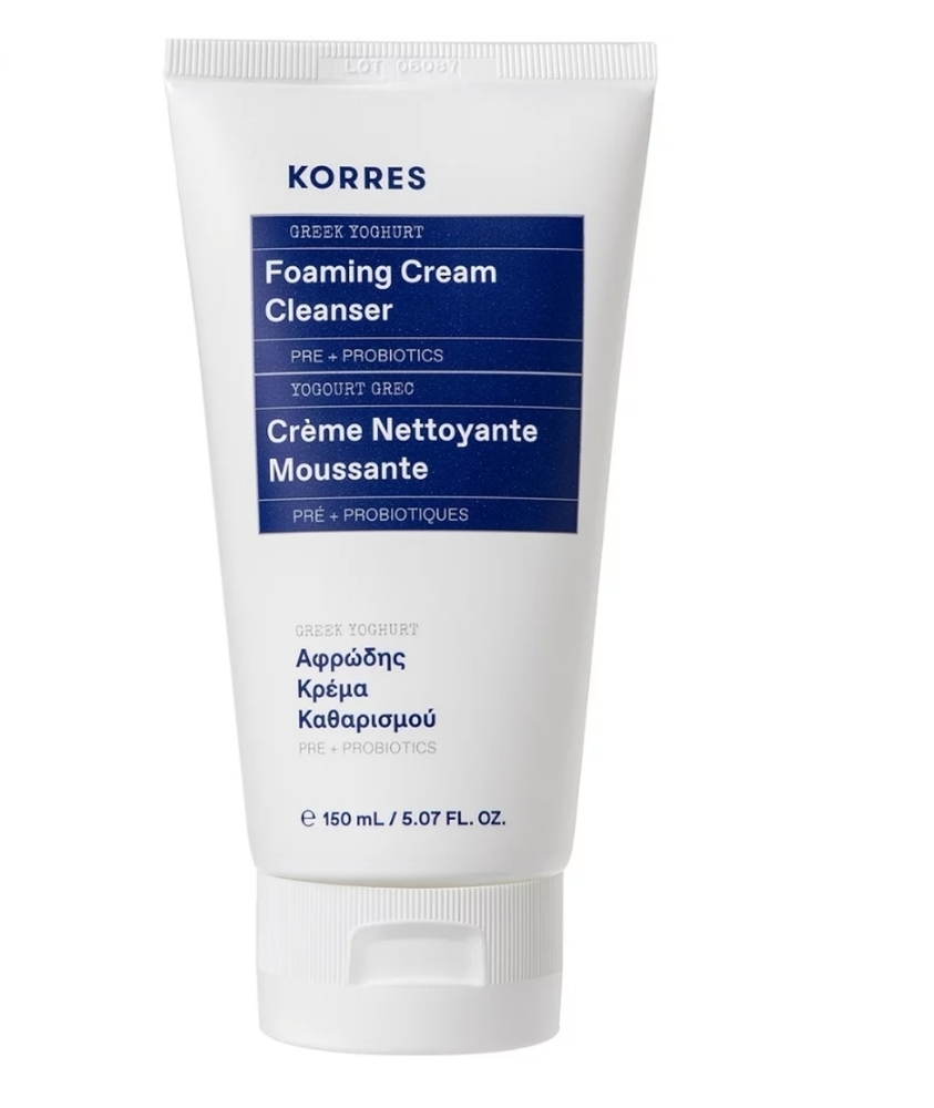 KORRES Greek Yogourt Foaming Cream Cleanser Soap Free Pre + ProBiotics NEW